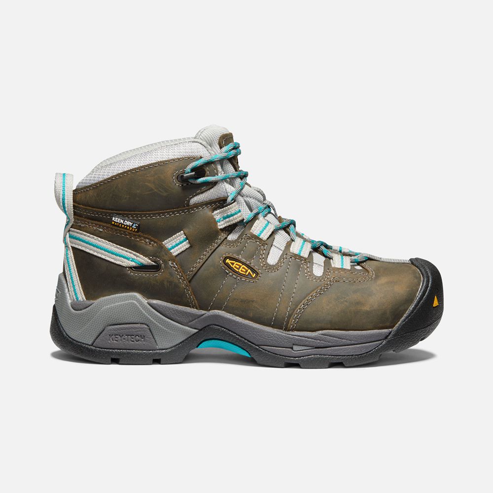 Keen Laarzen Dames Zwart Bruin - Detroit Xt Waterproof (Steel Toe) - 32905-WYXQ